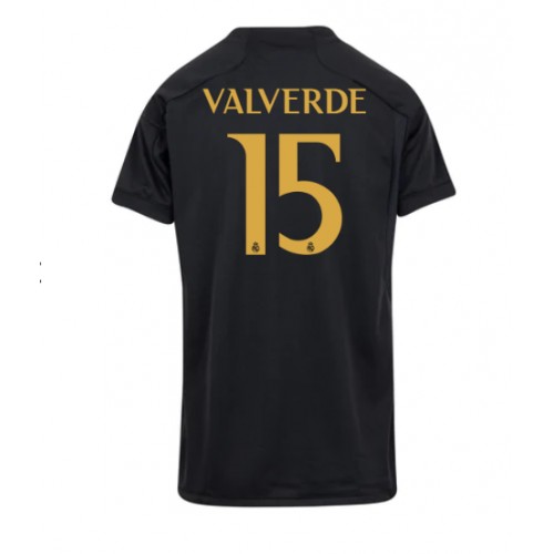 Ženski Nogometni dresi Real Madrid Federico Valverde #15 Tretji 2023-24 Kratek Rokav